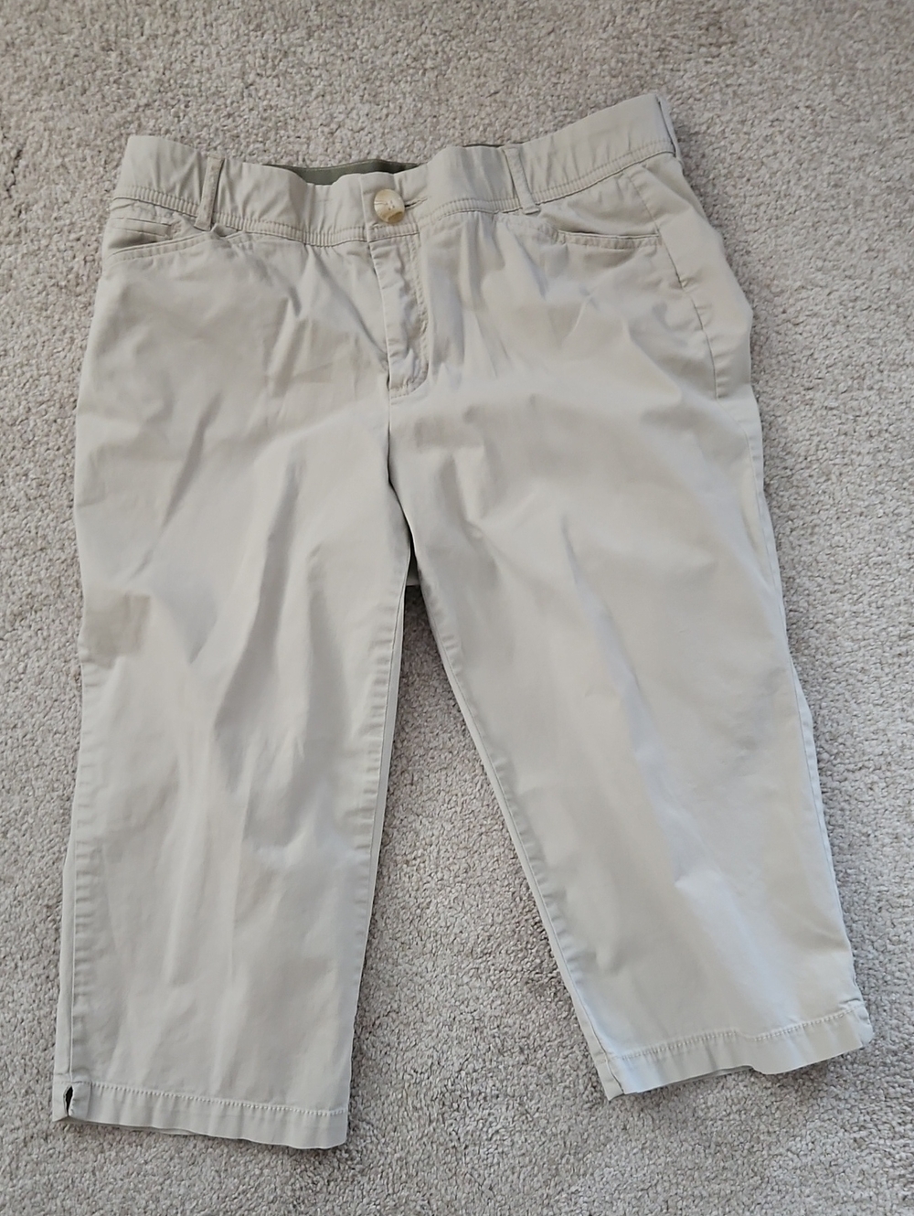 intro. Light Beige Capri Pants